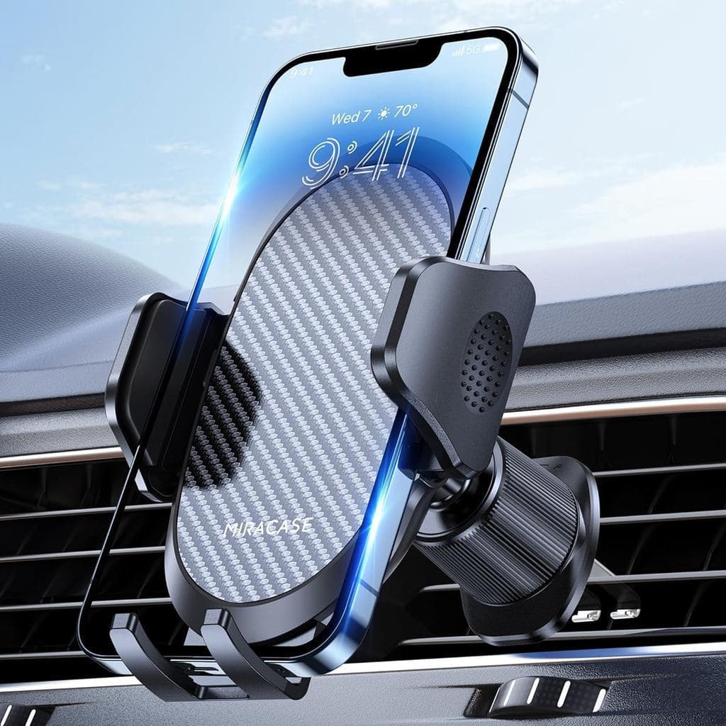 Suportes de Telefone Miracase para Carro com Gancho de Metal, Suporte de Celular para Saída de Ar, Suporte Universal par