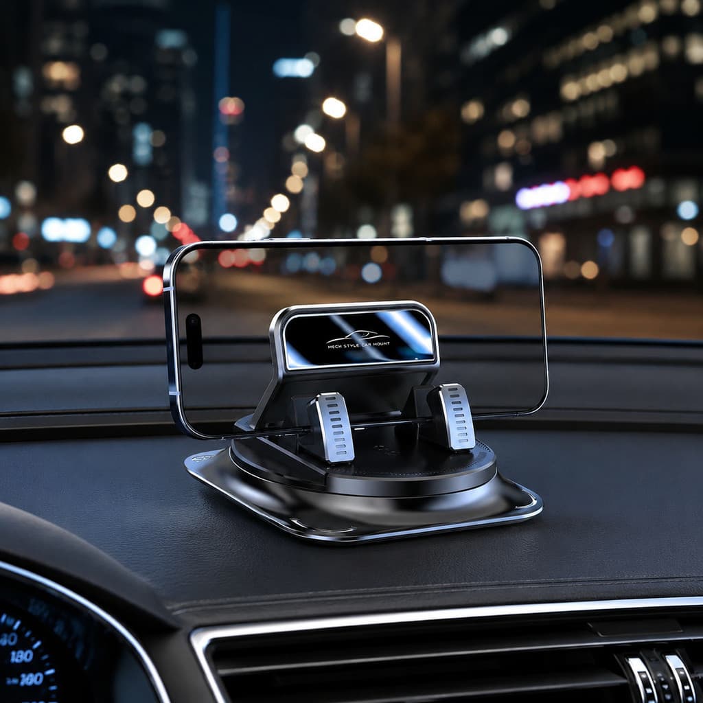 [Temponetics] Suporte Universal Para Telefone De Carro De Painel De Silicone Antiderrapante Navegação De Cabeça Com Rota