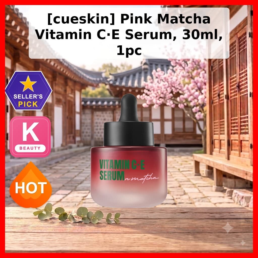 [cueskin] Soro Rosa Matcha Vitamina C·E , 30ml , 1 Unidade/Coreano/C E Boost/100 % Genuíno Por .