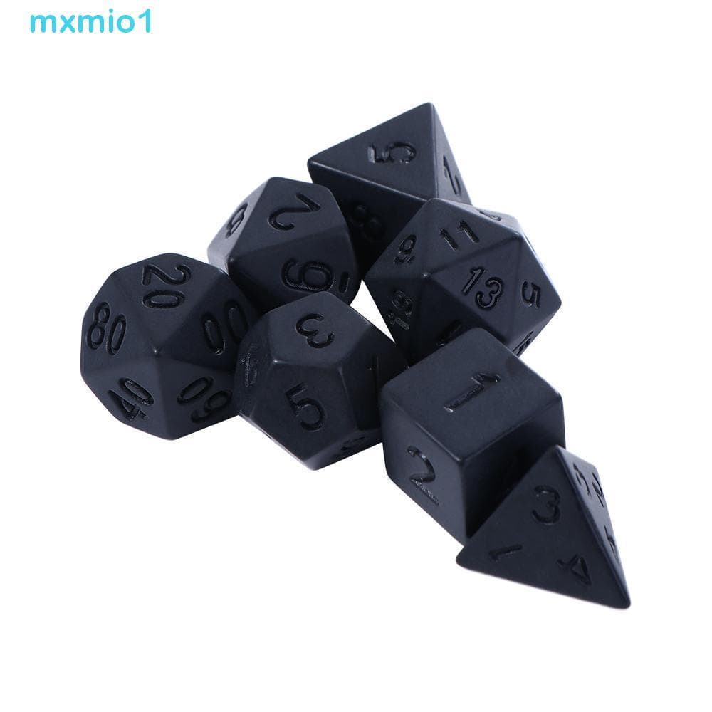 Conjunto De Dados De RPG Preto , Brinquedos , Jogos De Tabuleiro , Jogo De Família , Duráveis Com Bolsa Poliédricos