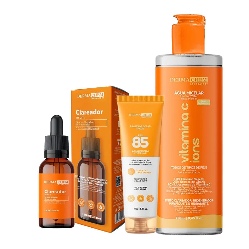 Kit Skin Care Anti-idade Vitamina C + Proteção  Dermachem