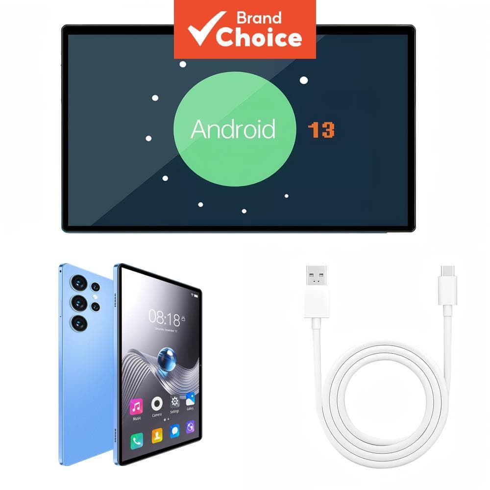 Tablet com sistema Android 13, tela de 10.1 polegadas, 4GB de RAM, 64GB de armazenamento, compatível com rede celular e
