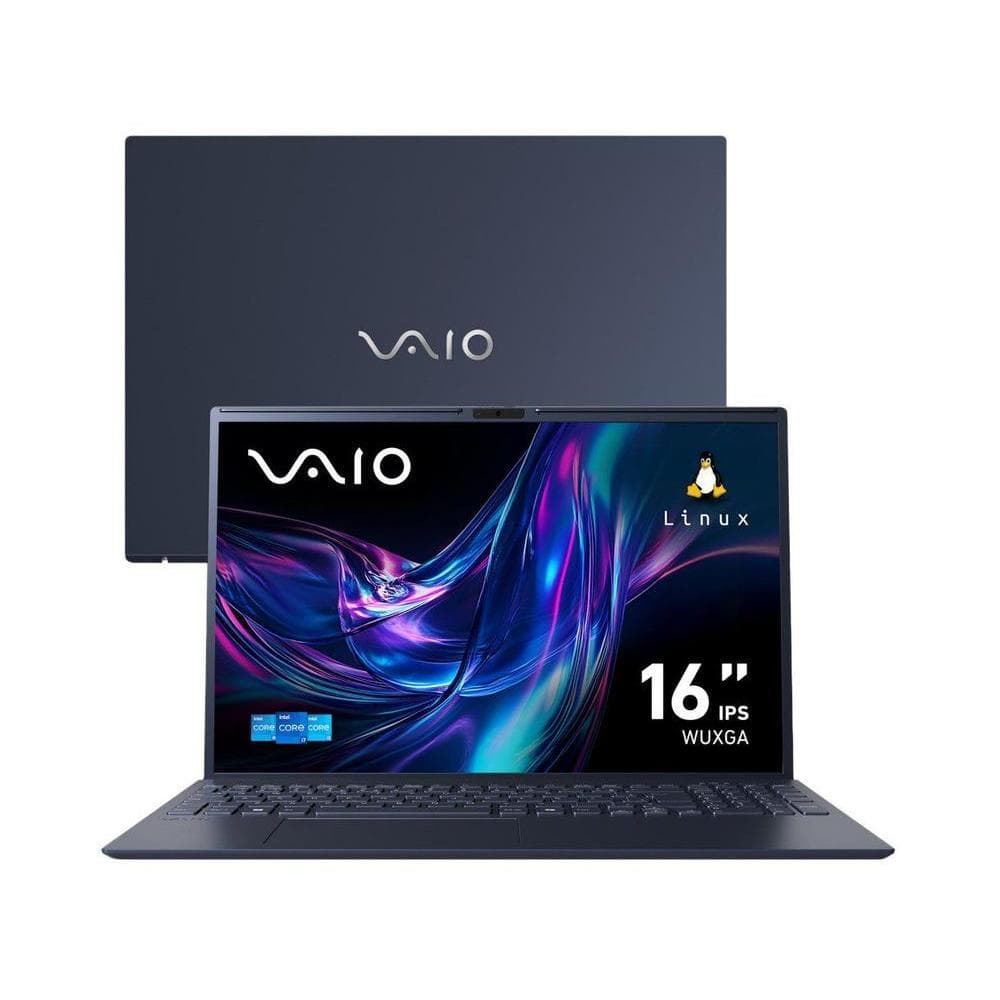 Notebook VAIO FE 16 Intel Core i5-1334U Linux 32GB RAM 512GB SSD Tela 16" IPS WUXGA Antirreflexo Cinza Grafite
