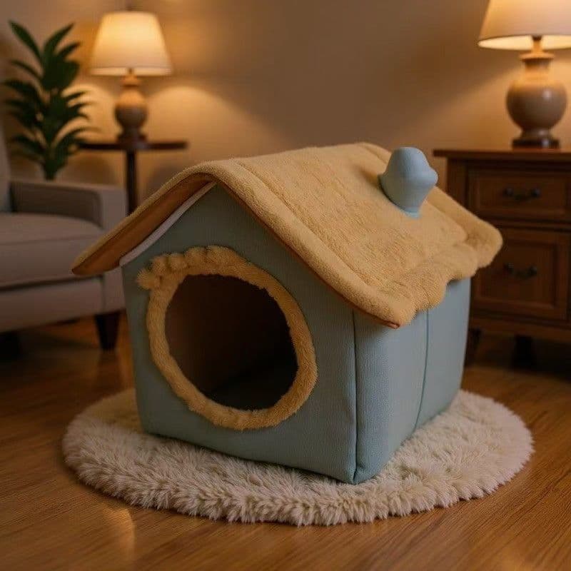 🔹Super Vendas🔹Casinha/Cama para Gatos e Cães, Casinha Térmica de Inverno para Gatos, Casinha para Cães Removível e Lavá