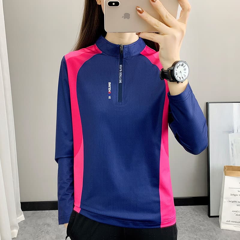 24C1120 roupas de secagem rápida de manga comprida de venda quente camiseta feminina correndo roupas de Fitness primaver