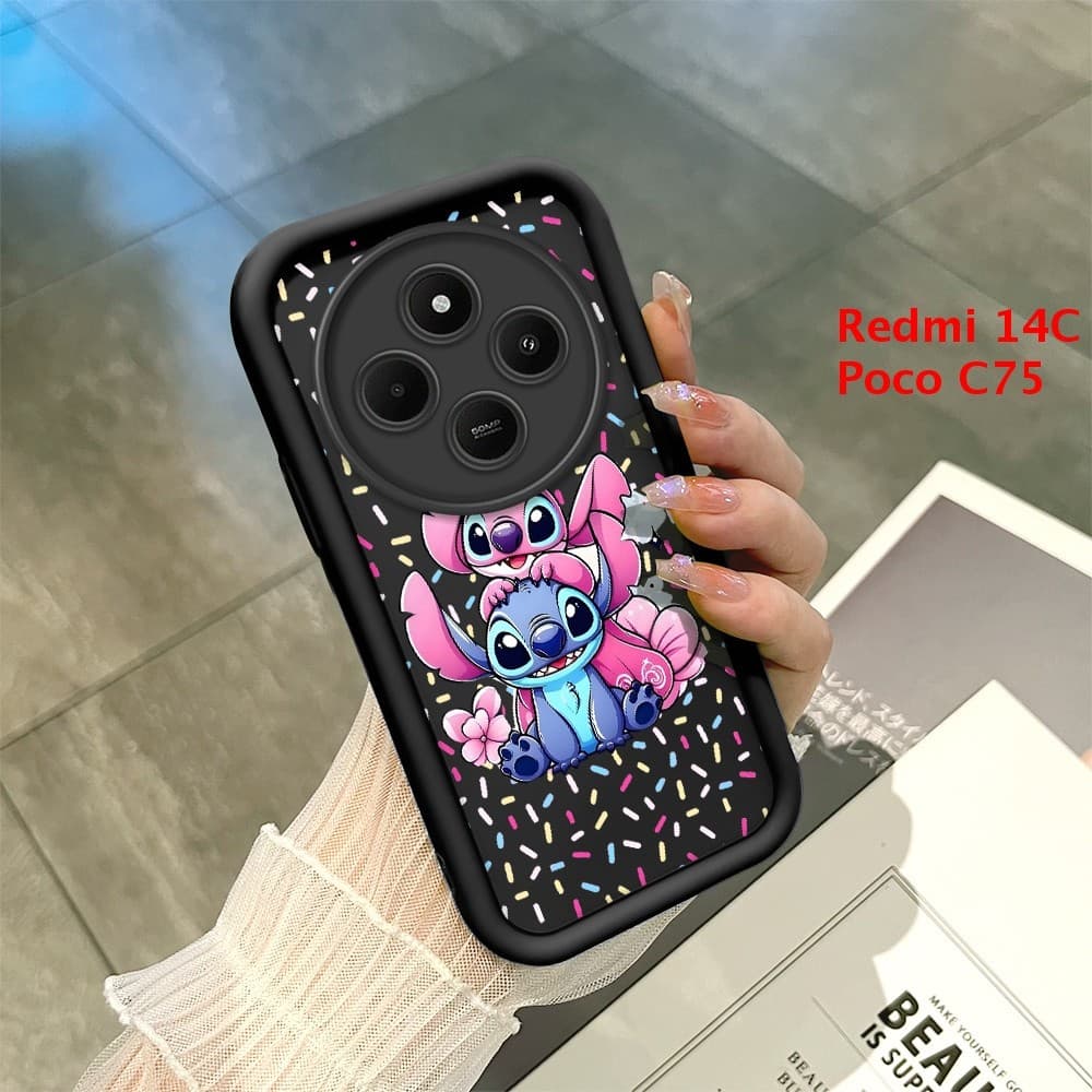 Capinha Para Xiaomi Redmi 14C Poco C75 A4 5G Case Normal Capa De Celular Preto Macio Silicone 5373 TYB