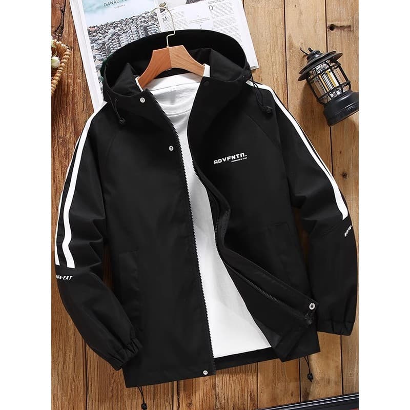 Primavera outono jaqueta masculina esportes jaqueta Casual jaqueta masculina à prova de vento impermeável com capuz solt