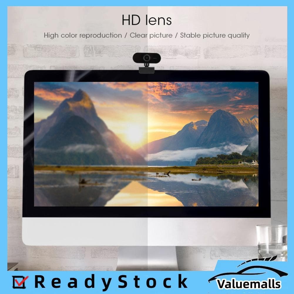 Valuemalls-br CiCiglow 1080P Câmera de computador com microfone Laptop USB PC Webcam Streaming Full HD Gravação Pro