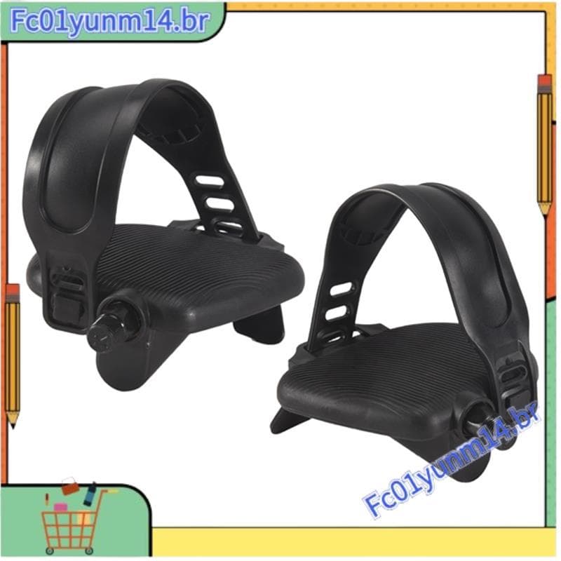 1 Par De Pedais De Bicicleta Ergométrica Com Alças Ajustáveis , Acessórios De Equipamentos De Fitness , Peças