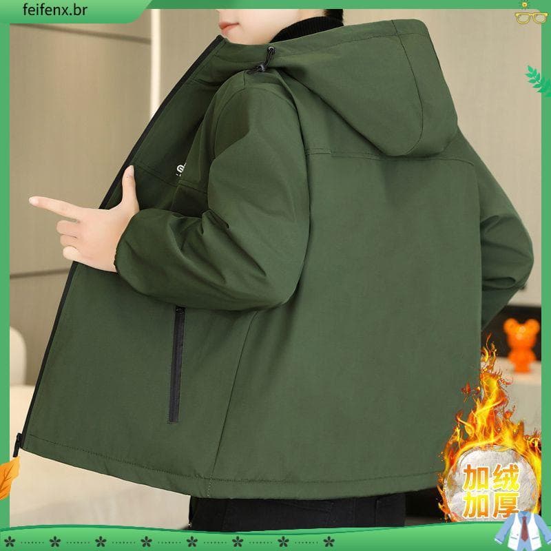 ((gola espessada) YJ Jaqueta masculina de inverno jaqueta solta Casual ao ar livre à prova de vento jaqueta superior que
