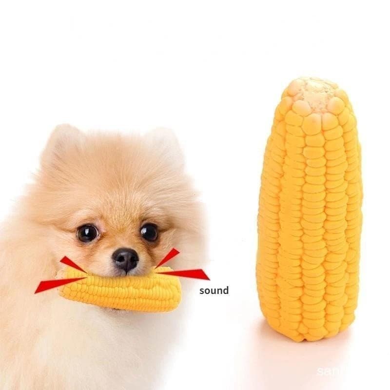 Brinquedos Para Animais De Estimação Rangido Látex Forma Milho Filhote De Cachorro Cães Brinquedo Suprimentos Treinament