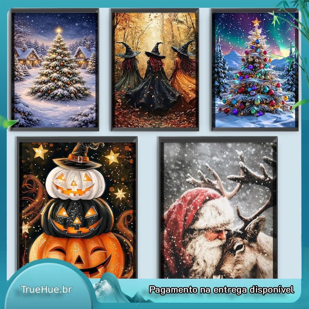 Broca Redonda 5D DIY Pintura Diamante Completa Strass Lona Paisagem 30x40cm