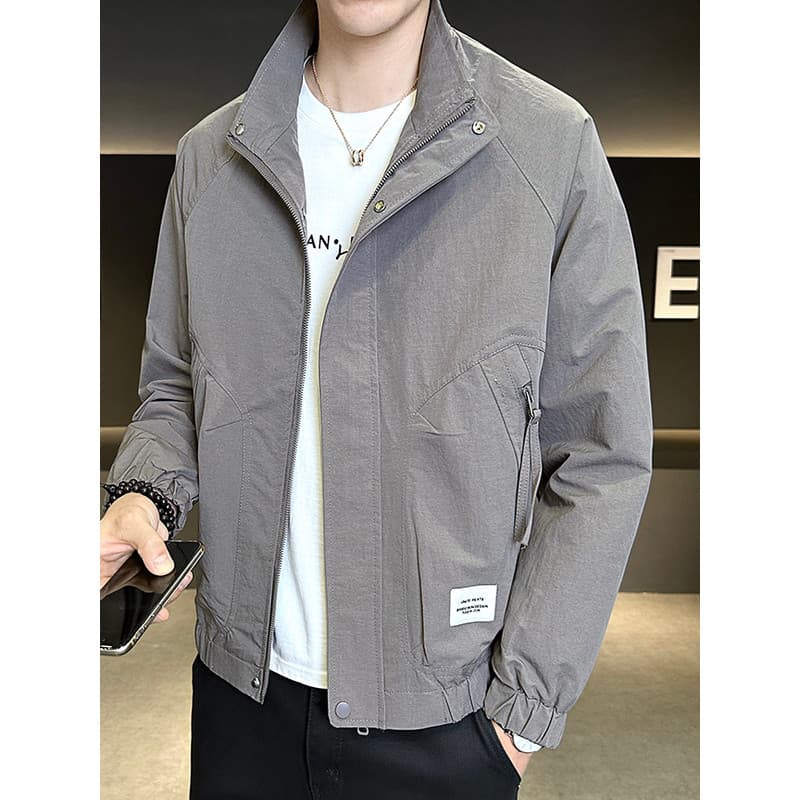 Jaqueta masculina 2025 novo estilo Street Wear ferramentas gola jaqueta rufião bonito masculino primavera outono Casual 