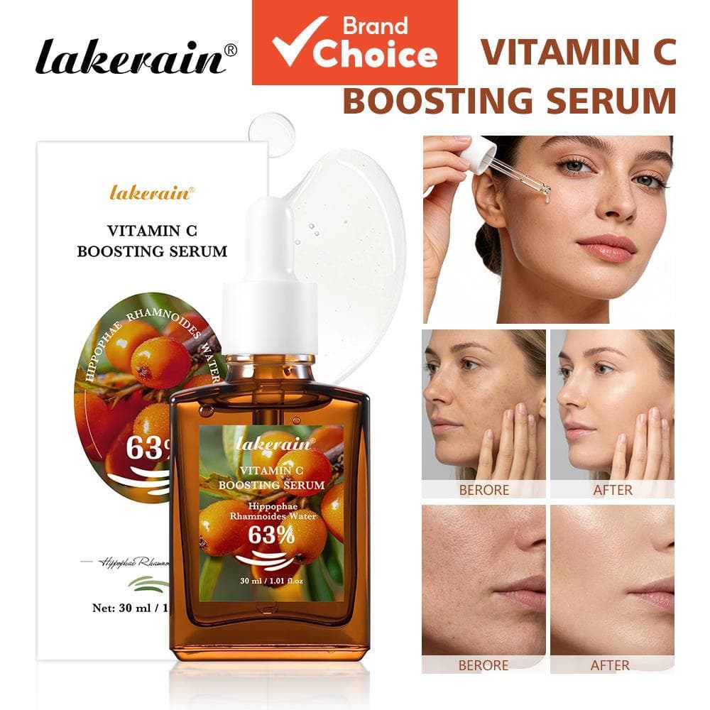 Leve de Vitamina C, Essência Facial Hidratante de Hippophae, de Tratamento Clareador da Pele, Cuidados Faciais de Rápida