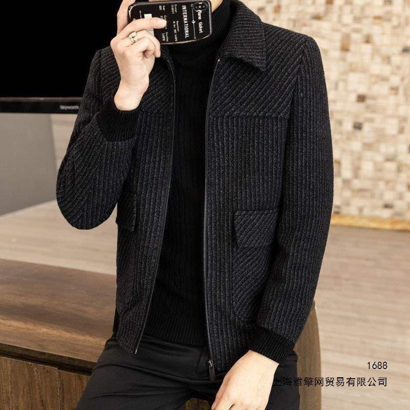 Primavera outono novo estilo lapela jaqueta casaco Casual quente jaqueta masculina estilo fino administrativo jaqueta Co