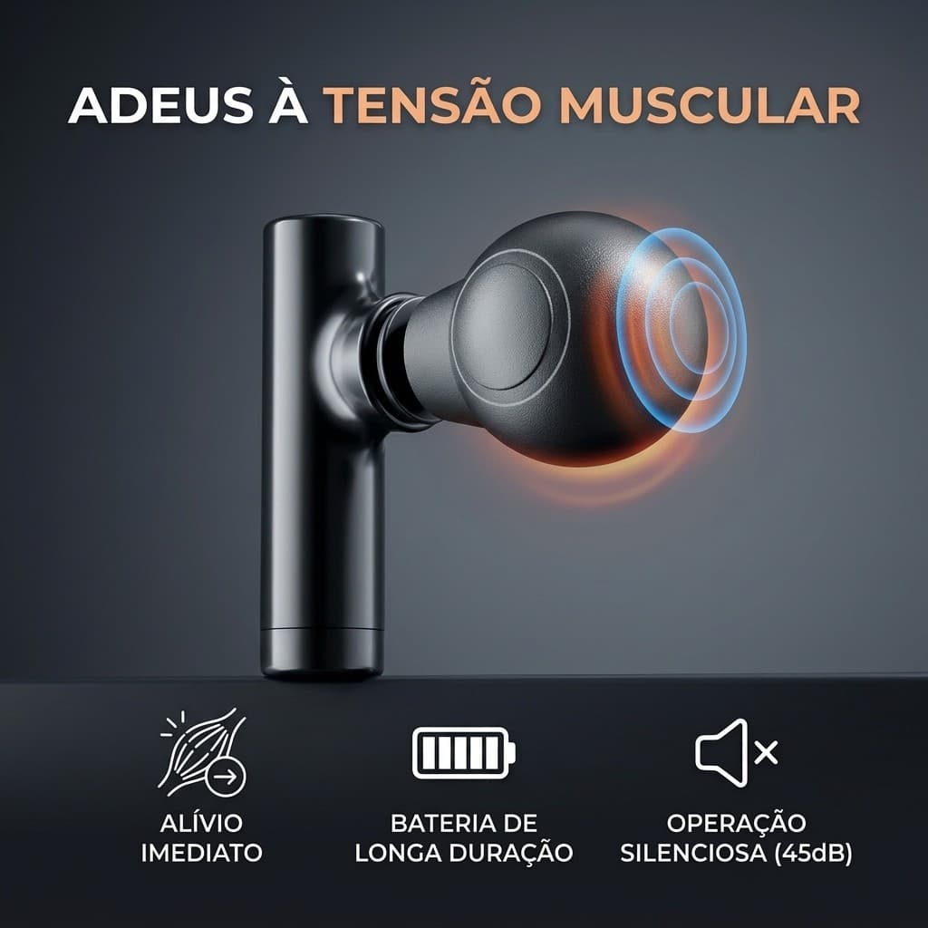 Mini Massageador Elétrico Portátil Recarregável para Massagem Corporal Relaxamento Muscular Alta Frequência