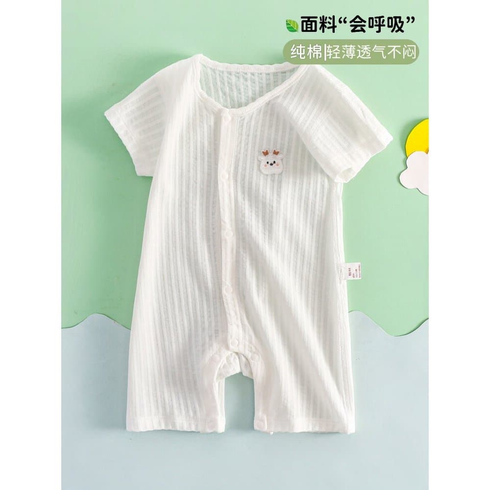 Bebê roupas de bebê 0 a 3 meses macacão da menina do bebê recém-nascido fino macio roupas de verão Snap virilha macacão 