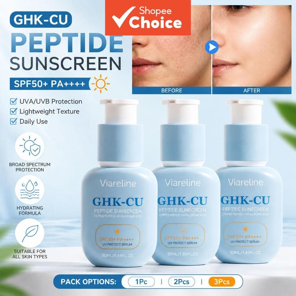 Creme Facial com Cobre e s 50 ml – Protetor Solar Diário com Dióxido de Titânio e Glicerina