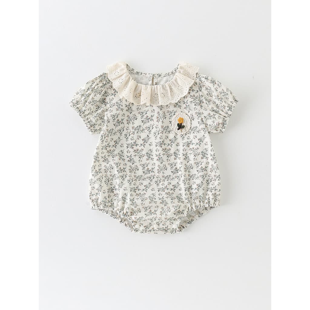 Roupas de bebê recém-nascido roupas de verão Floral mês cheio bebê menina macacão estilo ocidental verão fino triângulo 