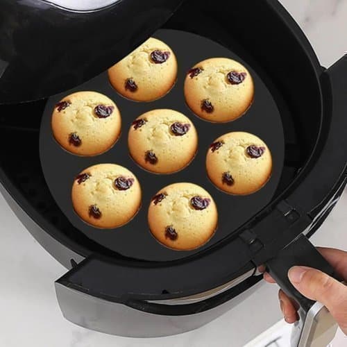 Forma Silicone Airfryer 7 Cavidades Cupcake Pão De Queijo Antiaderente Fritadeira Sem Óleo Promoção