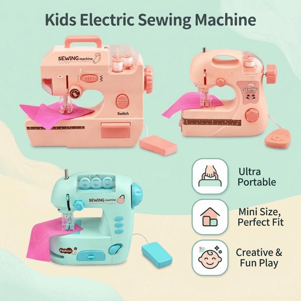 Costura De Brinquedo | Com Luzes Mini Elétrica Infantil Brinquedos Educativos Duráveis Portáteis Divertidos Para Criança