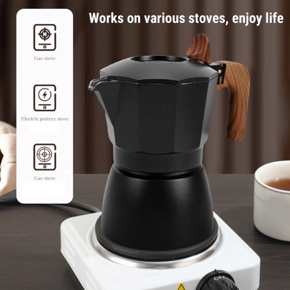 Cafeteira Com Fogão , Máquina De Café Expresso De Liga De Alumínio Volume De 100ml , Extração De Alta Pressão
