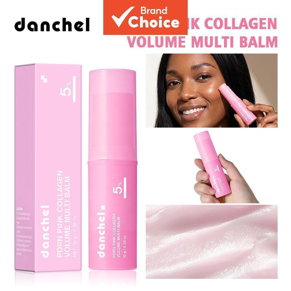 Bálsamo Multiuso Pink Collagen 10g com s, e : Plumping, Firmador, Anti-Idade, Hidratante e Clareador pré e pós maquiagem