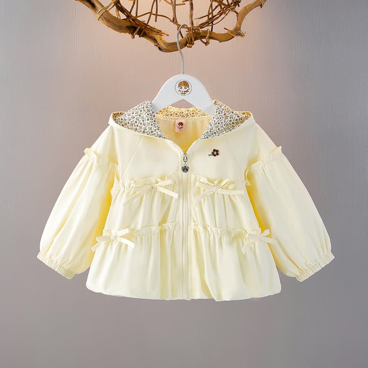 Bebê menina jaqueta com capuz crianças roupas primavera outono novo estilo bebê menina Casual bebê topo roupas de outono