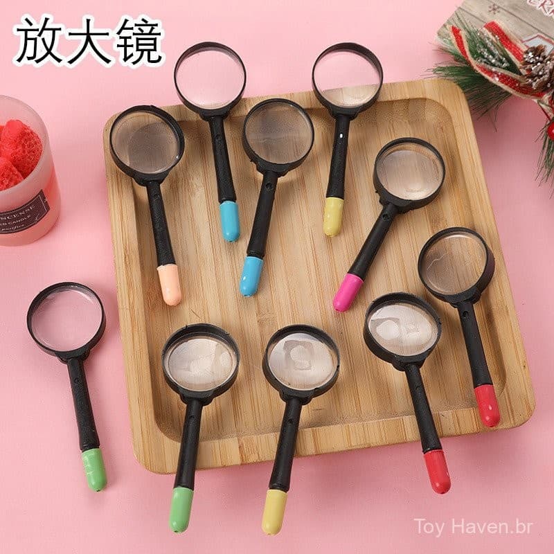 10pcs Lupa Preta de Brinquedo Educacional Infantil com Caneta Fornecida por ZSRX