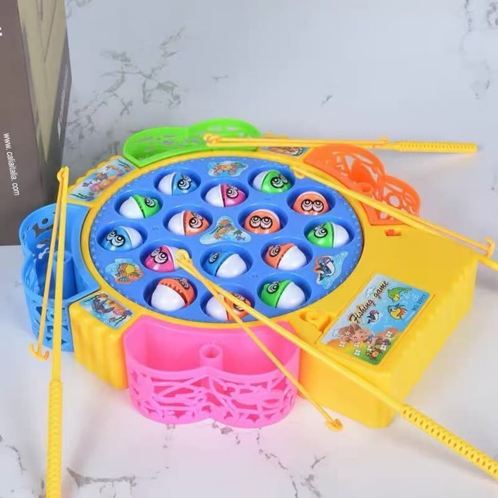 Brinquedo de pescaria elétrico educacional para crianças