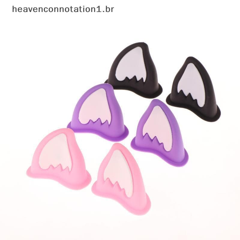 heav Capacete Da Motocicleta Decorações De Orelha De Gato Acessório Para Scooter Bicicleta Adesivo Moto Skate Ciclismo B