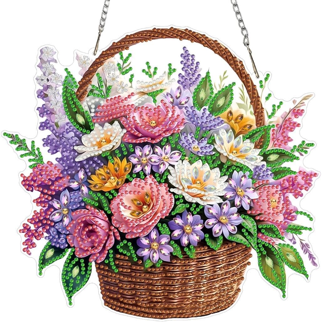 STGLCR Kit de Arte em Diamante com Flores para Adultos, Strass de Formato Especial, Pintura em Diamante 5D DIY em Acríli