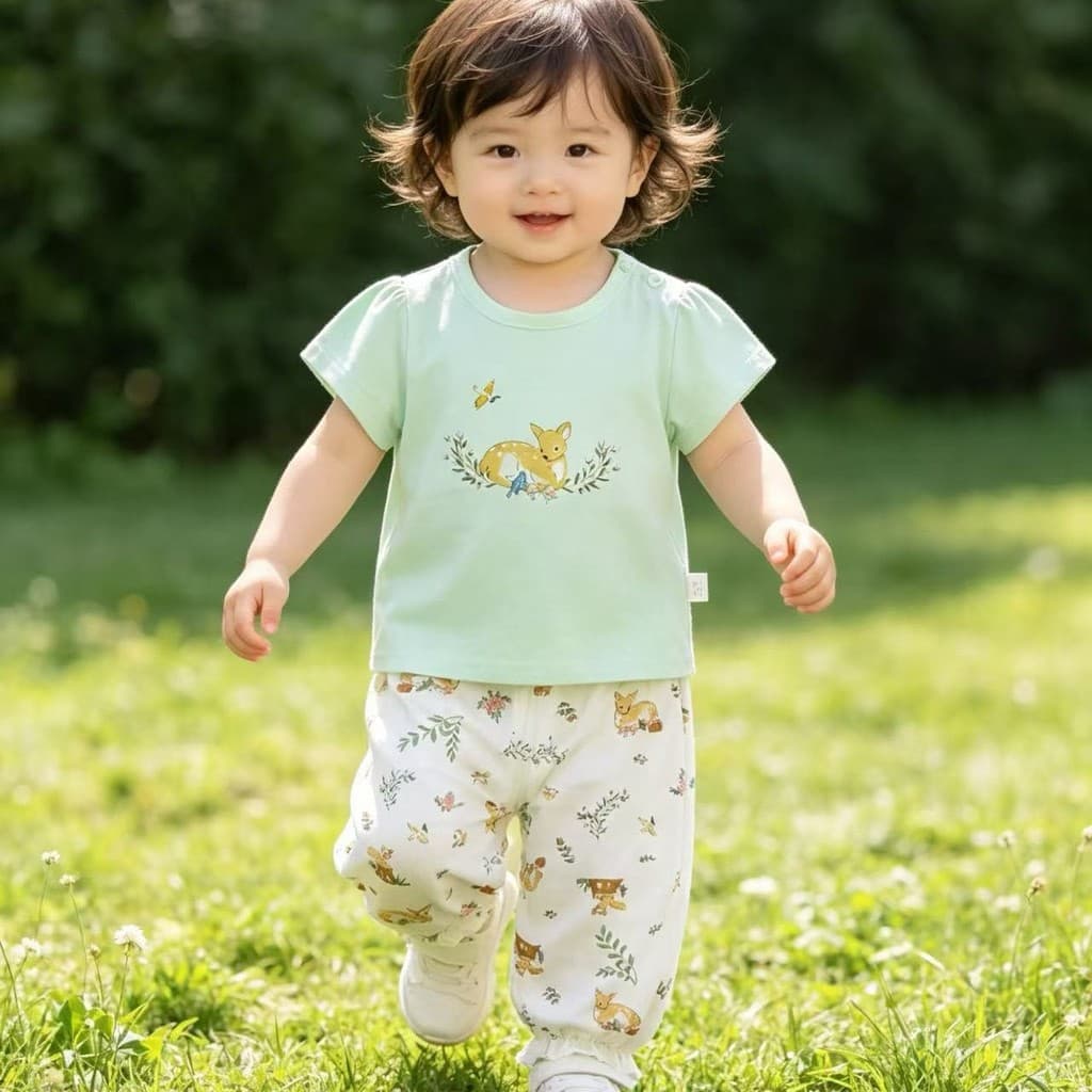 Handoulong bebê calças de manga curta terno verão bebê menina terno de duas peças passeio menina verão menina roupas fin