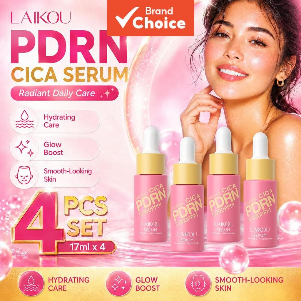 LAIKOU Cica para a Pele 17ml Conjunto 4 Peças s Niacinamida Vitamina C Hidratante Firmador Brilho Radiante Maquiagem