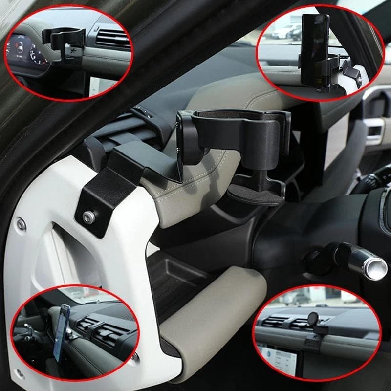 Para Land Rover Defender 110 2020-2023 Liga De Alumínio Preto Ventilação Ar Do Carro Suporte Telefone Móvel Acessórios M
