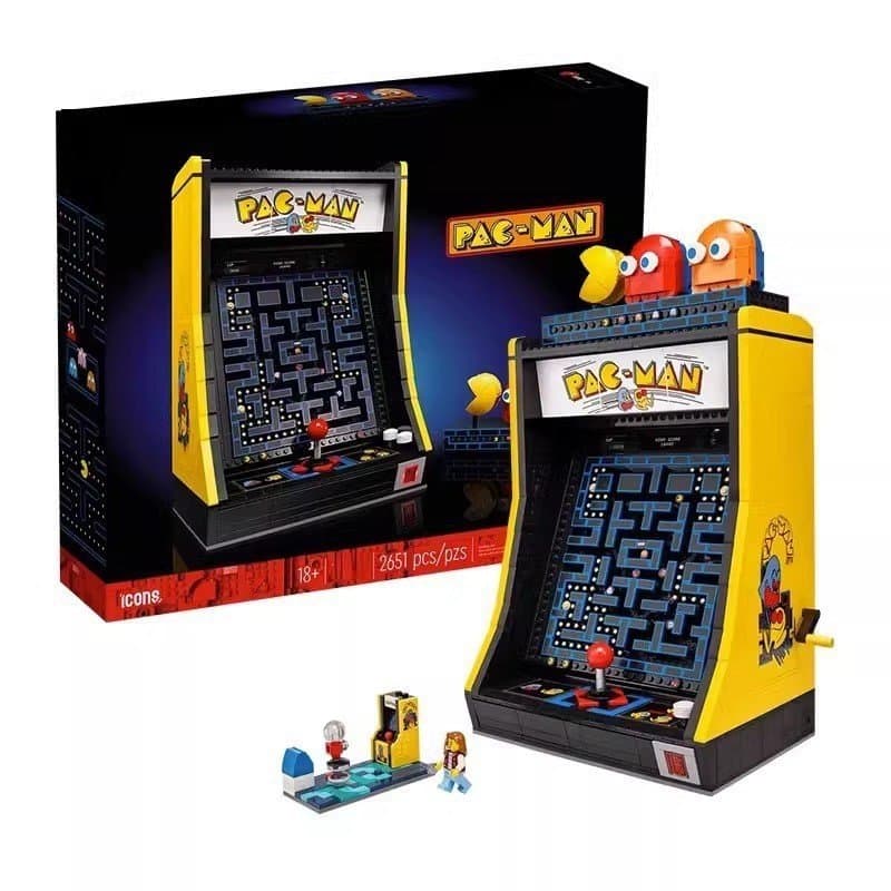Compatível com o modelo de blocos de montar LEGO 10323 Pac-Man, console de jogos arcade, brinquedo retrô para montagem i