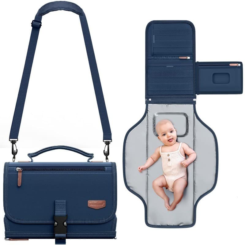 Almofada Portátil Para Troca De Fraldas De Bebê , Tapete Carrinho De Recém-Nascido , Bolsa Uma Mão , Acessórios Bebês