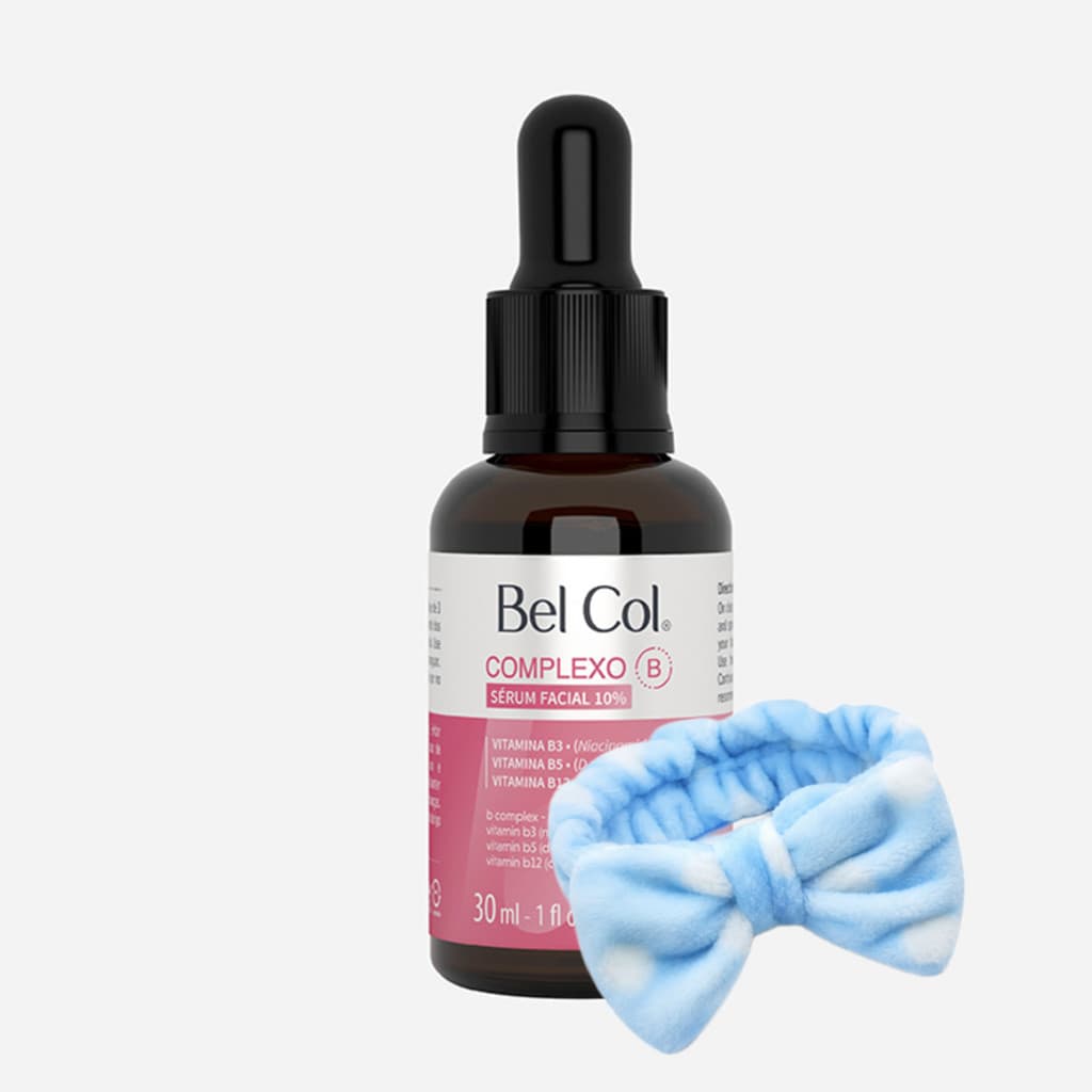 Sérum Facial Anti-idade Complexo B Bel Col 30ml + Faixa de Pelúcia 
