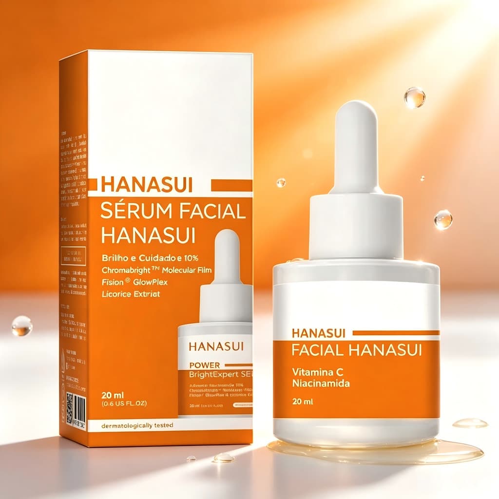 HANASUI BrightExpert, sérum revitalizante para a pele, 20 ml, sérum facial com vitamina C, para uso diário na rotina de 