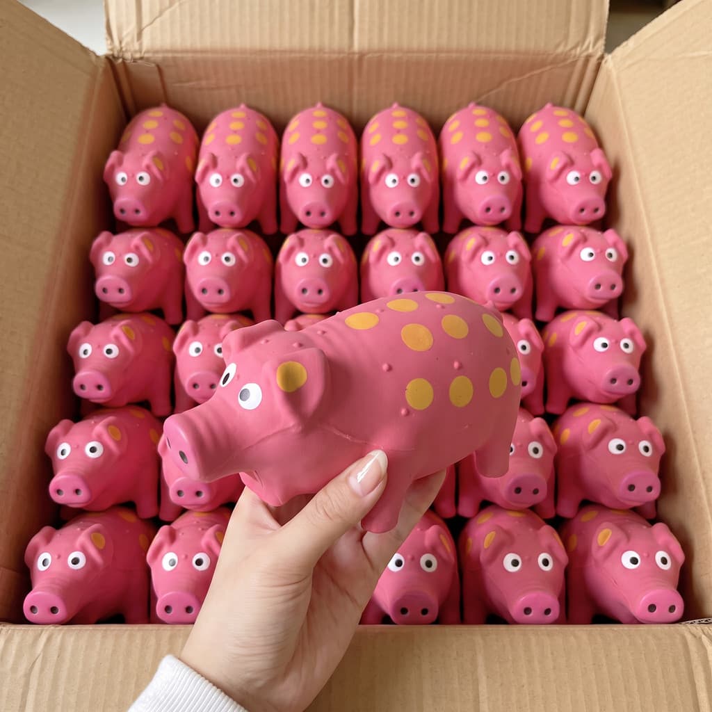 Brinquedo para cachorro fofo Piggy voz látex brinquedo auto-feliz alívio do tédio ferramenta útil resistente à mordida M