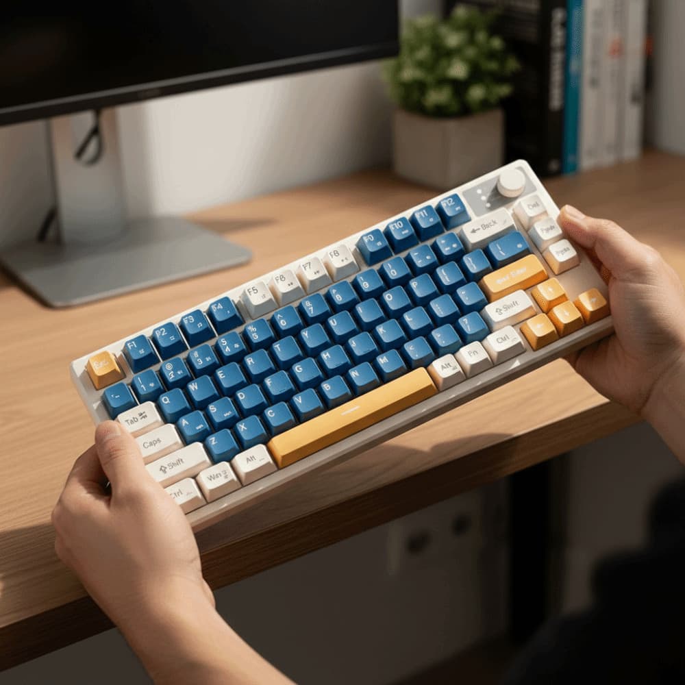 Teclado Mecânico Para Jogos , De Sensação Mecânica De Conexão Com Fio De Layout Compacto , 75
