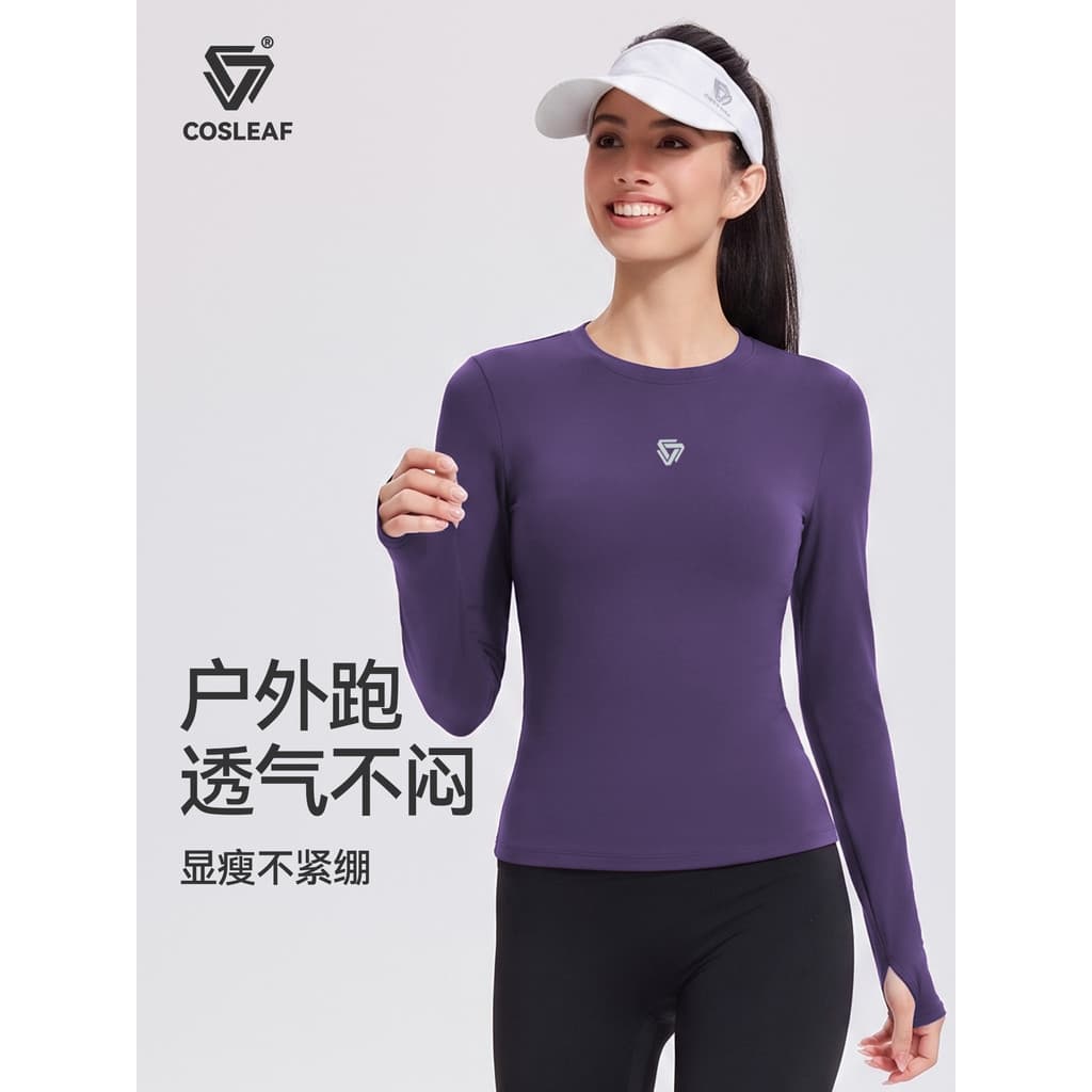 Cliff roupas de Fitness feminino outono novo estilo mais magro olhar respirável estiramento roupas de Yoga topos corrend