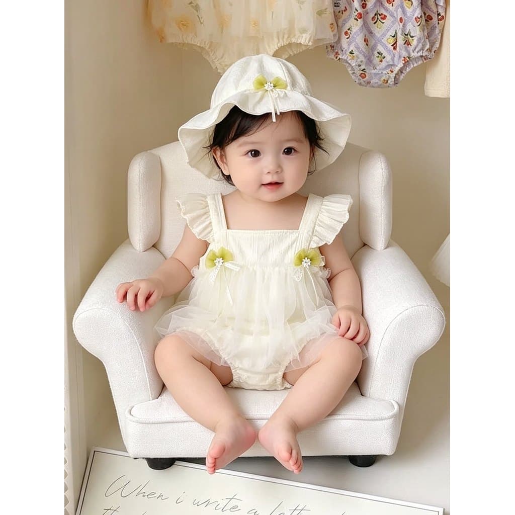 Bebê bebê roupas de verão doce princesa macacão estilo ocidental bonito saia bebê menina vestido de verão novo estilo ve