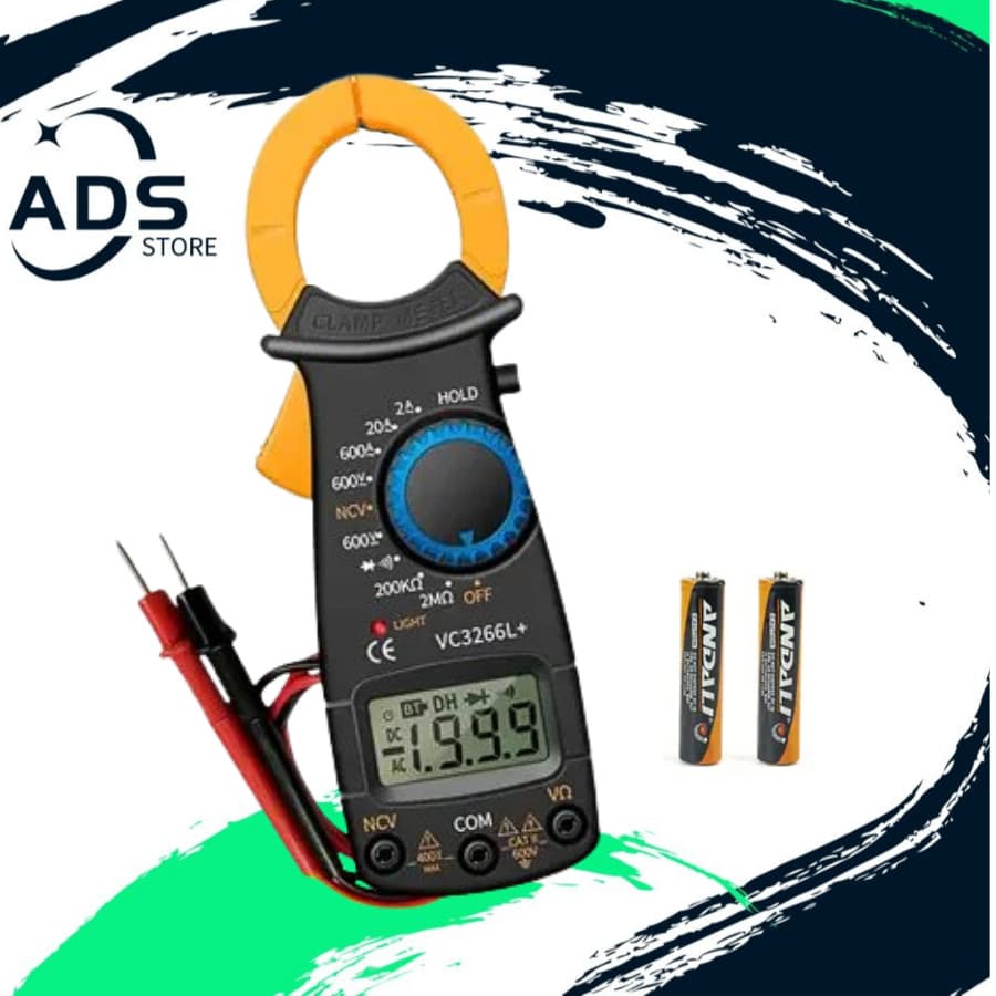 Alicate amperímetro LCD 3 1/2 dígitos MD-Y400/MT87 Tensão - Corrente - Resistência