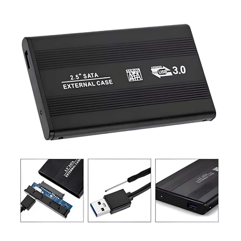 Case para HD SSD Externo 2.5" SATA III USB 3.0 Até 3TB YPH-30