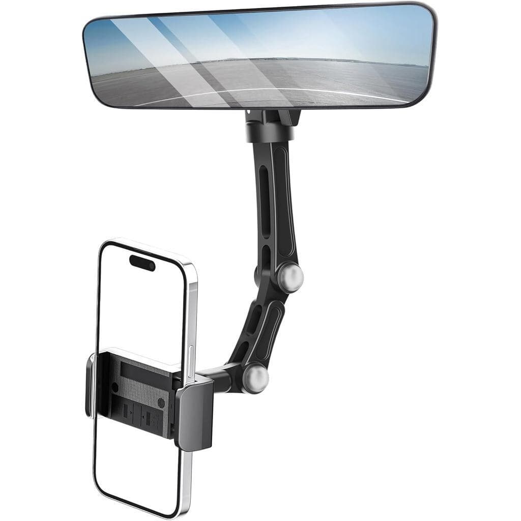 Suporte para Telefone de Espelho Retrovisor Karmus, Suporte de Telefone para Carro em Liga de Alumínio, Suporte Universa