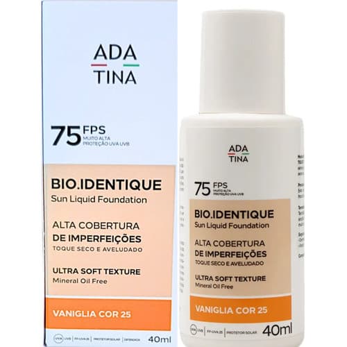 Maquiagem Base Líquida Sérum Protetor Solar Bioidentique Fps75 Vaniglia Cor 25 40ml