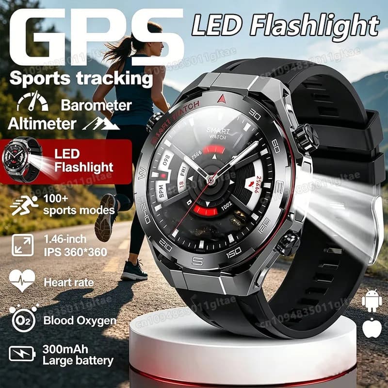 Relógio 6 ultra Smartwatch Masculino GPS Pista Monitor De Freqüência Cardíaca Modo Esporte BT Chamada Relógios Inteligen