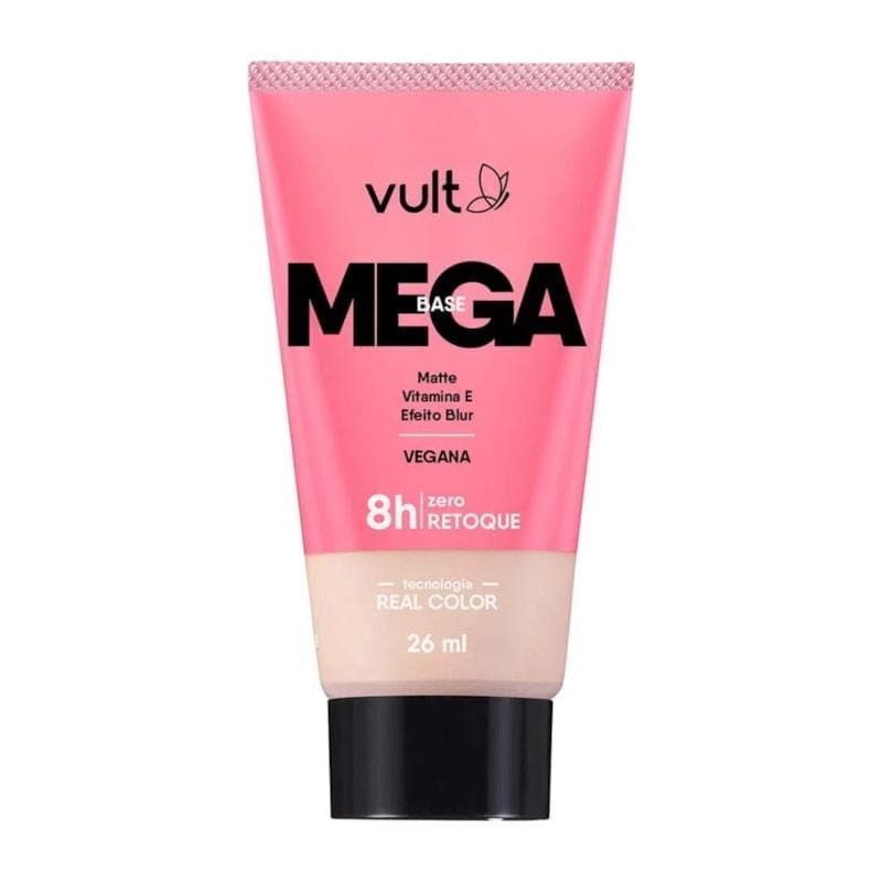 Base Liquida Vult Mega Base 8h Zero Retoque Matte Cor V250 26ml