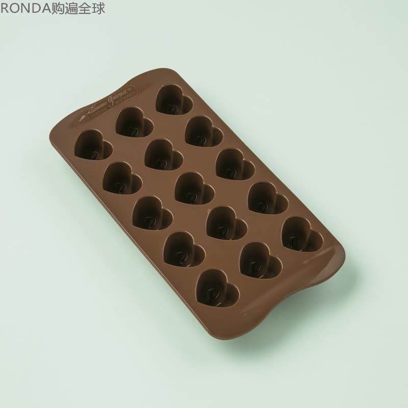 Itália importado Gamme Gourmet em forma de coração DIY molde de Silicone de Chocolate caseiro ferramenta de cozimento 15